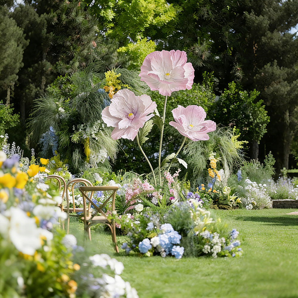 Flowerva Luxe Couture Ruffled Poppy Art Installation