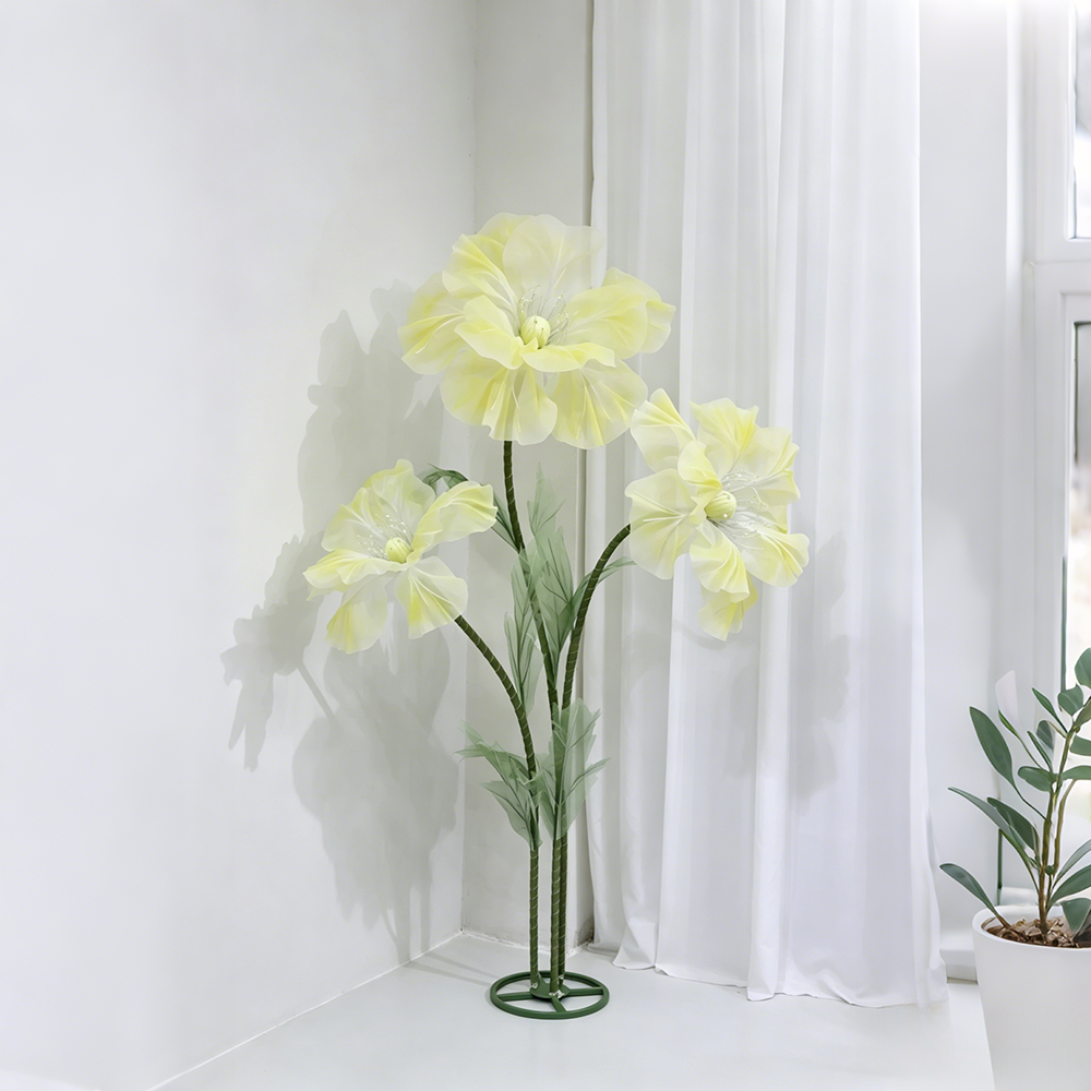 Flowerva Sheer Standing Petal Sculpture Premium Decor