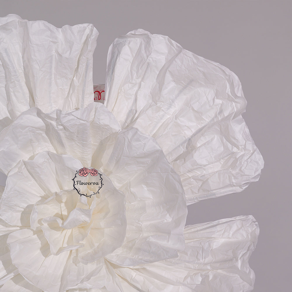 Flowerva Couture Crinkle White Art Installation