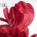 Flowerva Crimson Dream  Floral Heart Silk Textured Table Flower