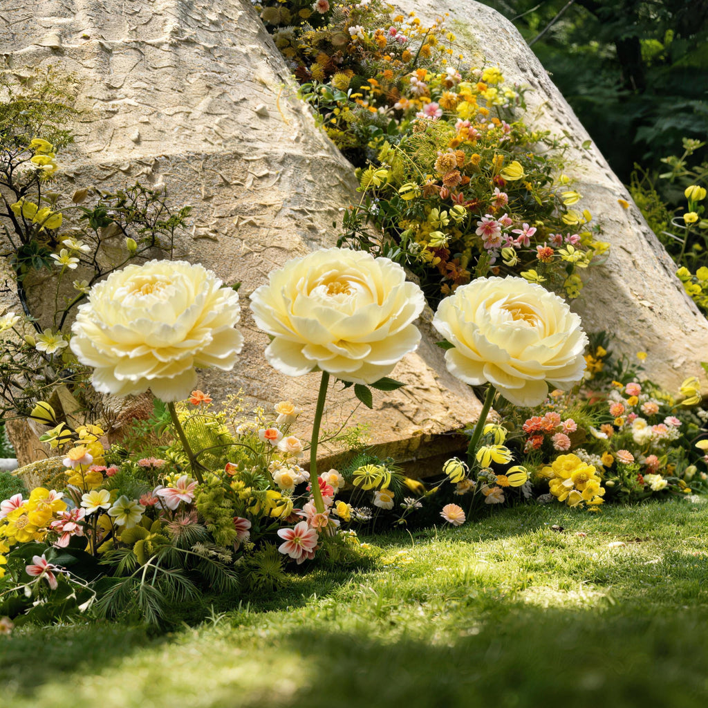 Bomng Imperial Cream Paper Peony Premium Flower