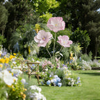 Flowerva Luxe Couture Ruffled Poppy Pink Art Installation