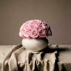 Premium Baby Pink Preserved Rose Vase Gift Box
