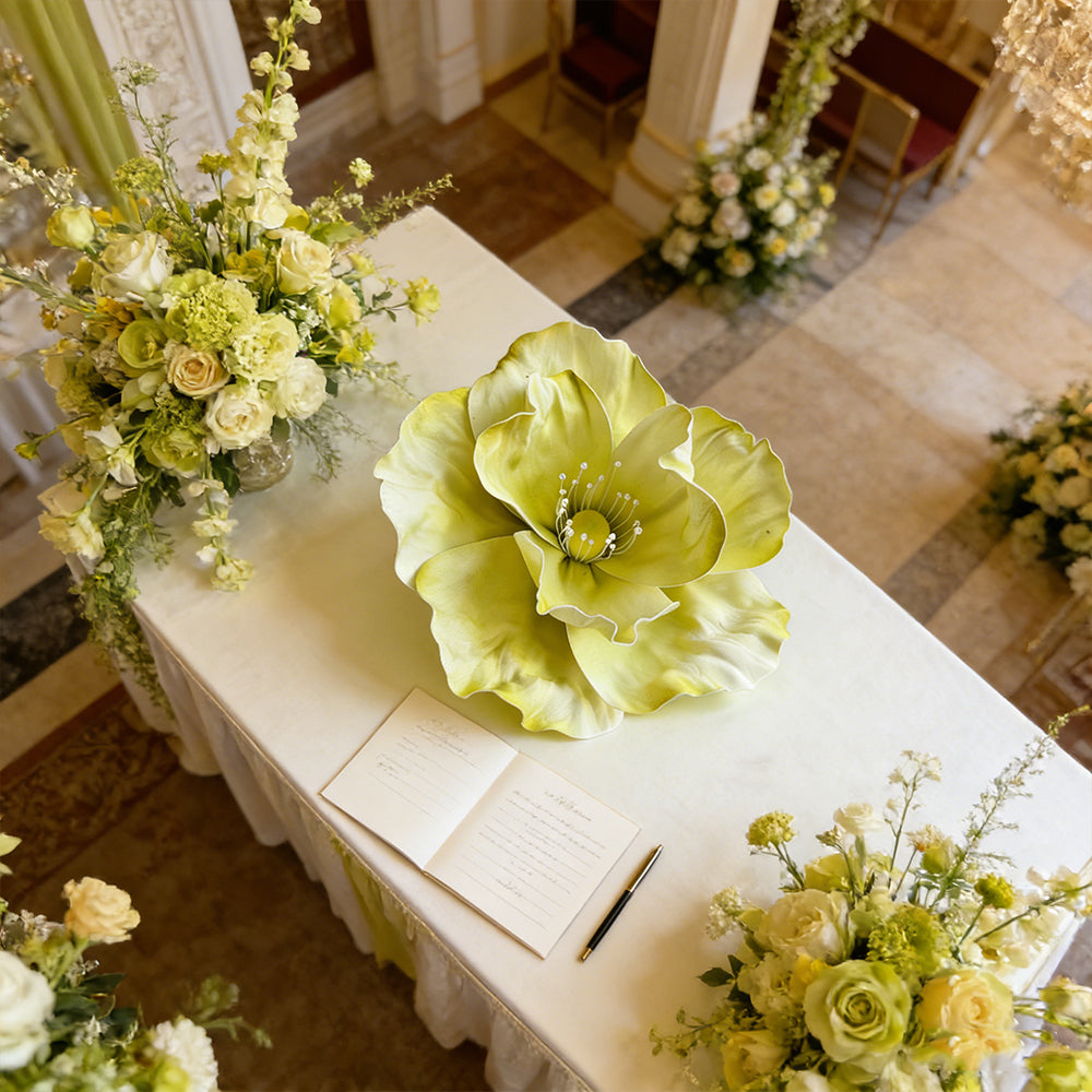 Flowerva Luminous Poppy Green Premium Flower