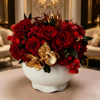 Premium Eternal Rose "Gold & Jade Abundance" Gift Box