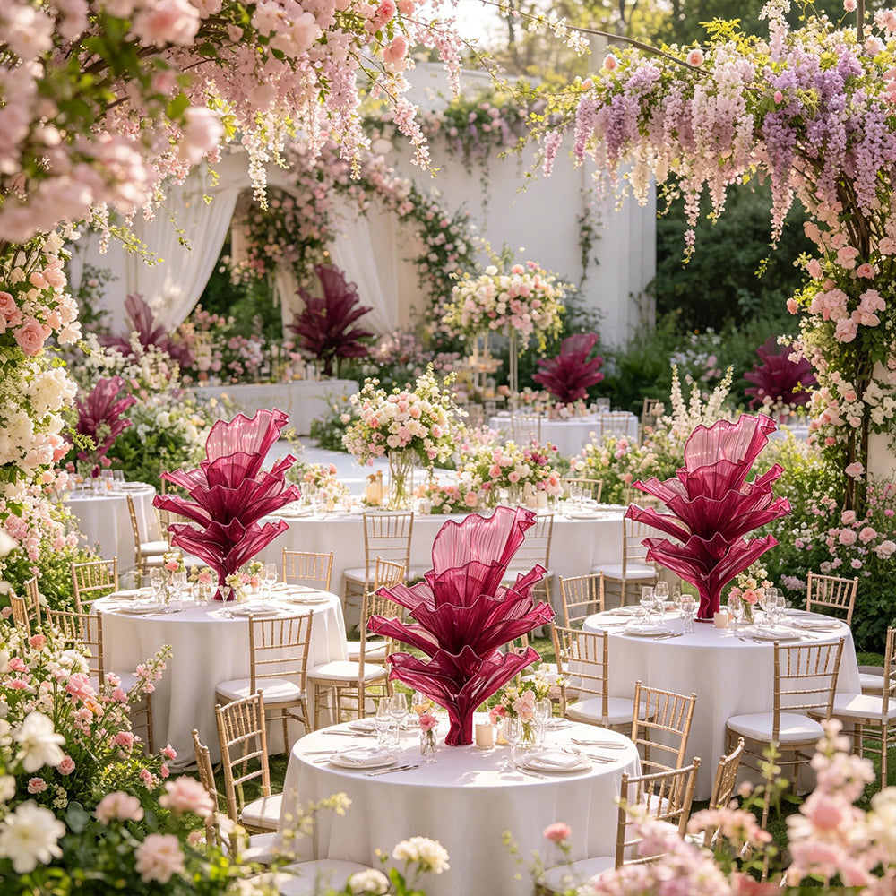 Flowerva Airy Wine Red Veil Eternal Table Flower