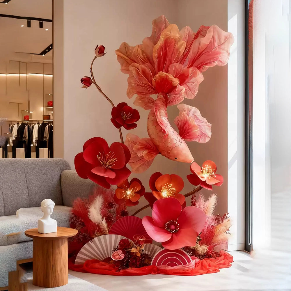 Flowerva Warm Tone Koi Spatial Set Premium Decor