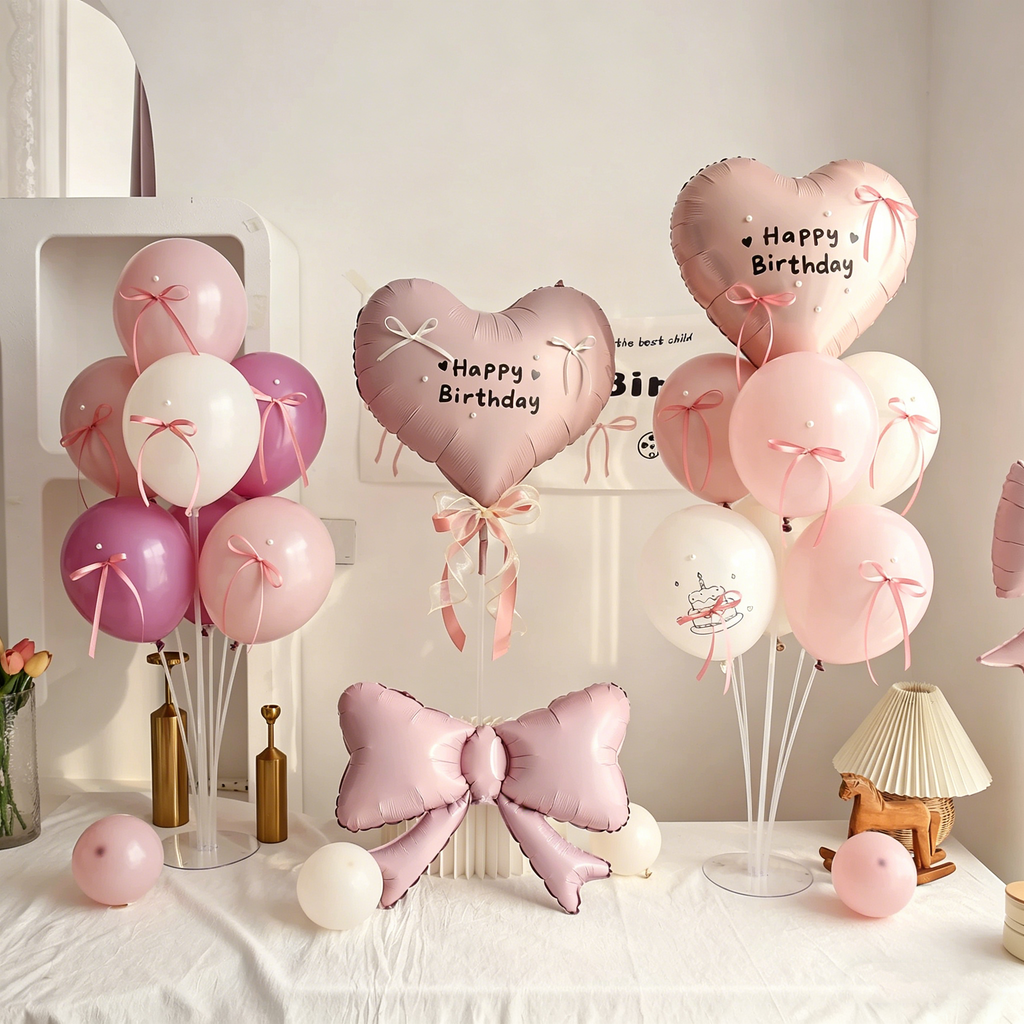 Flowerva French Romantic Birthday Balloon Table Decoration Party Ornament