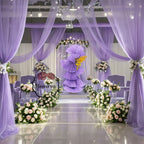 Flowerva Retro Purple Fan Shaped Wedding Decoration