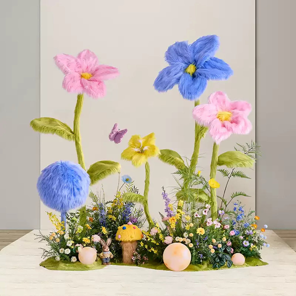 Flowerva Fuzzy Whimsy Aisle Flower Wedding Decoration