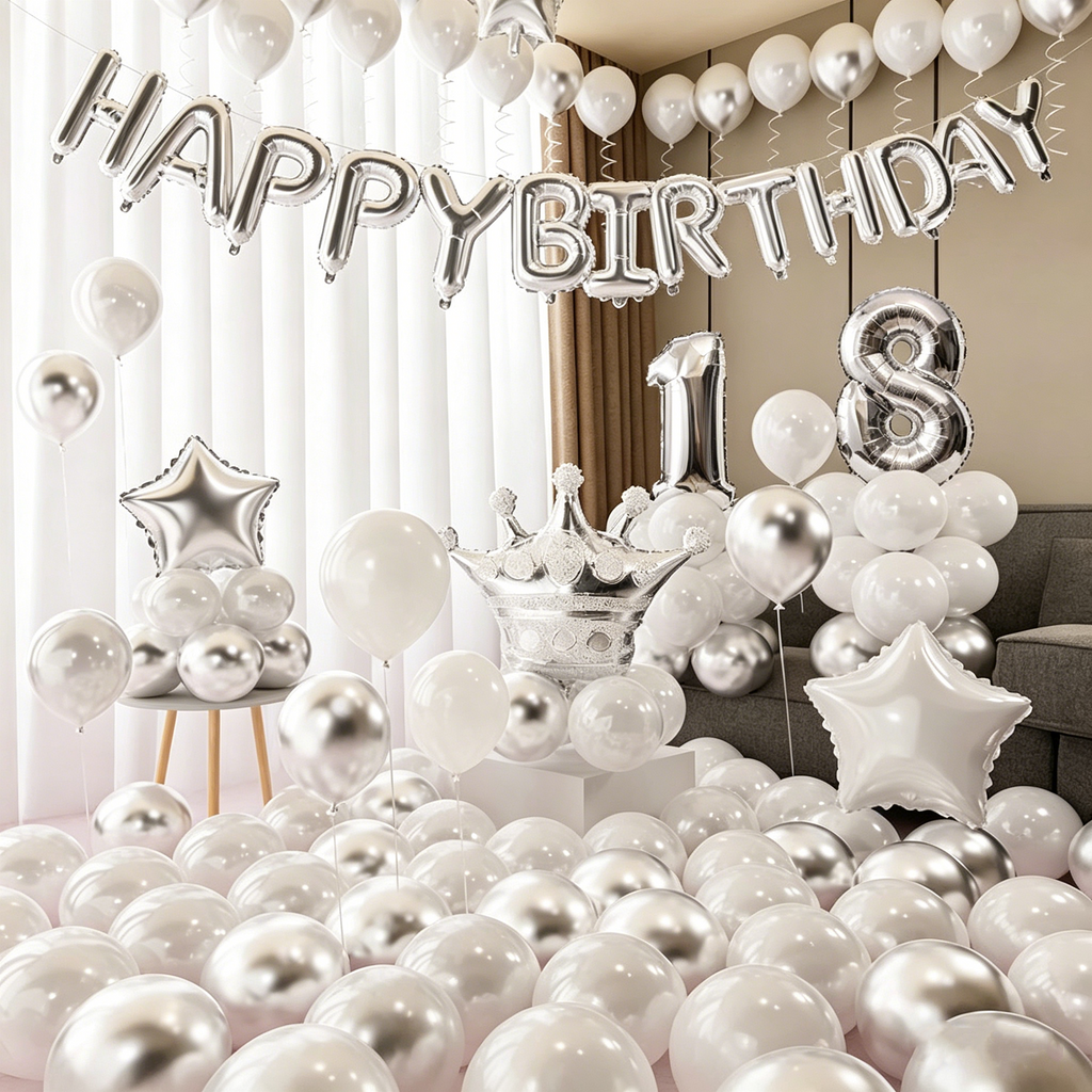 Flowerva 18th Birthday Balloon Decoration for Adult Party