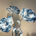 Flowerva Poppy Ink Wash Veil Premium Decor