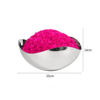 Flowerva Sculptural Metal Bowl Arrangement Premium Decor