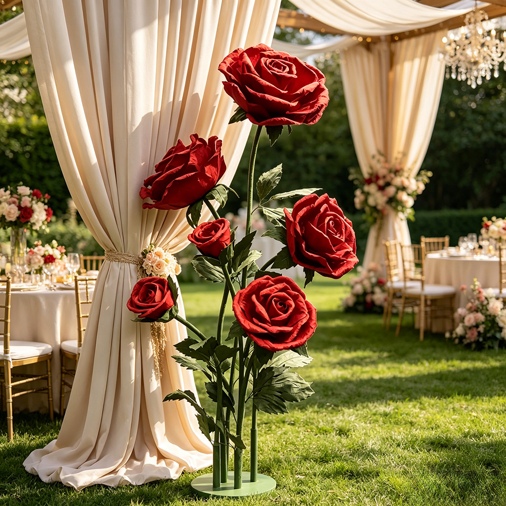 Flowerva Ruby Veil Stand Premium Decor