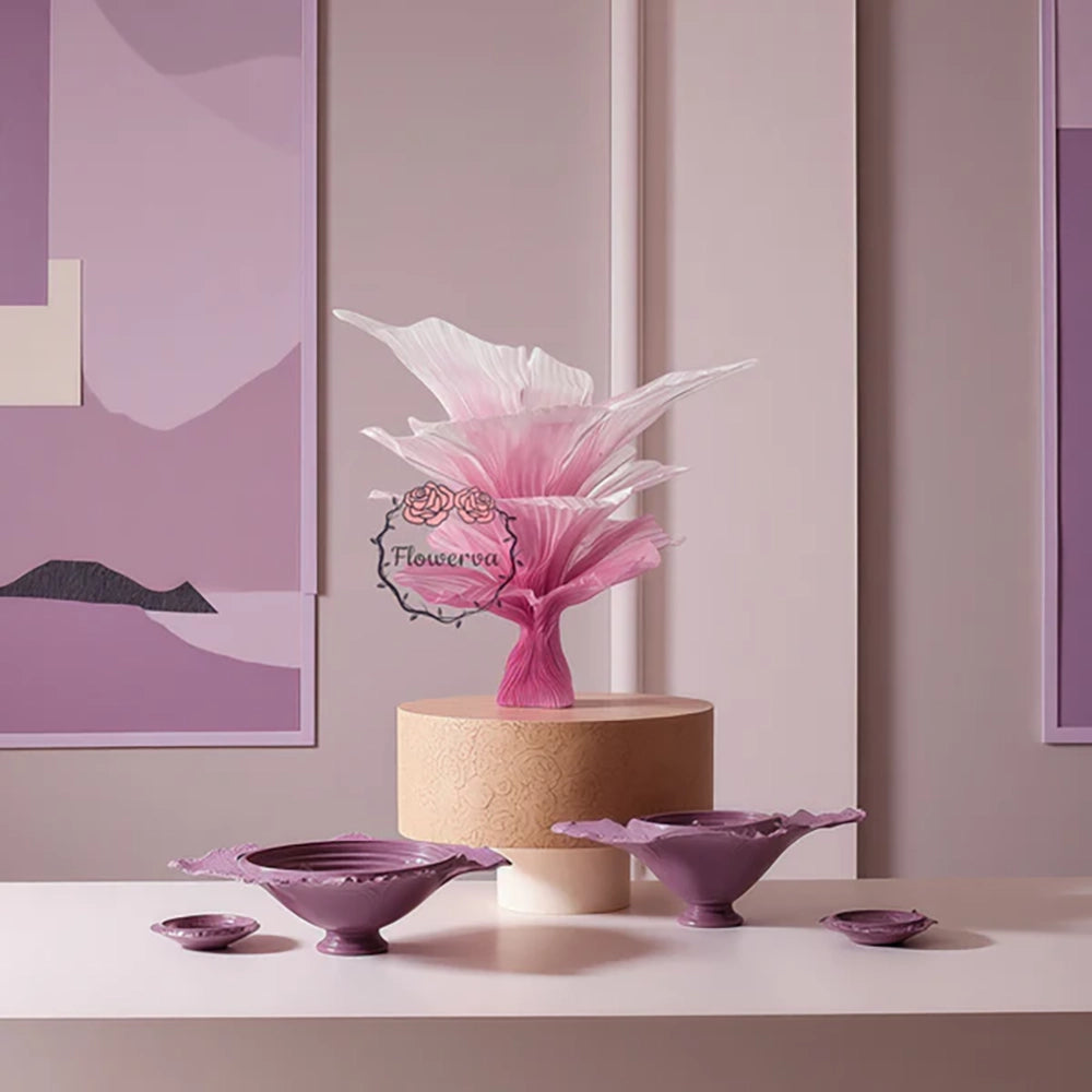 Flowerva Aura Pleat Sculpture Collection Table Flower