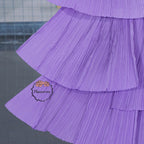 Flowerva Retro Purple Fan Shaped Wedding Decoration