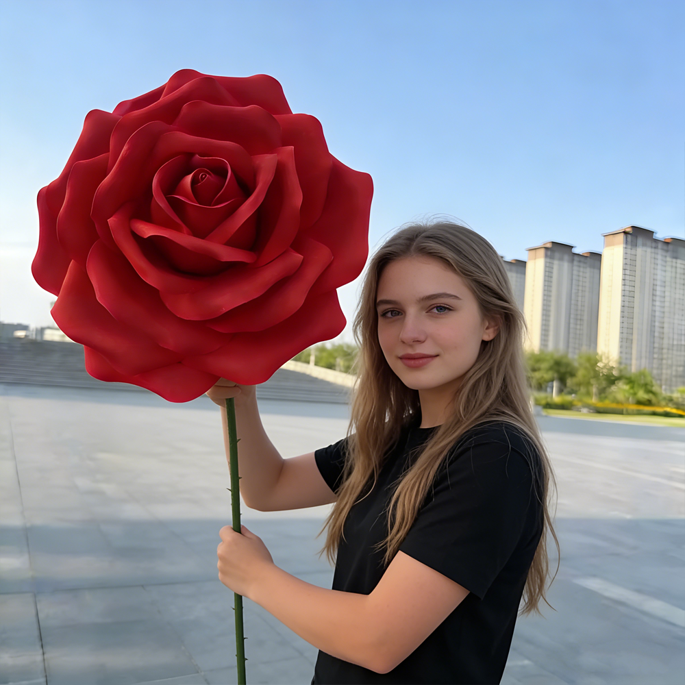 Flowerva Romantic Lush Garden Rose Premium Flower