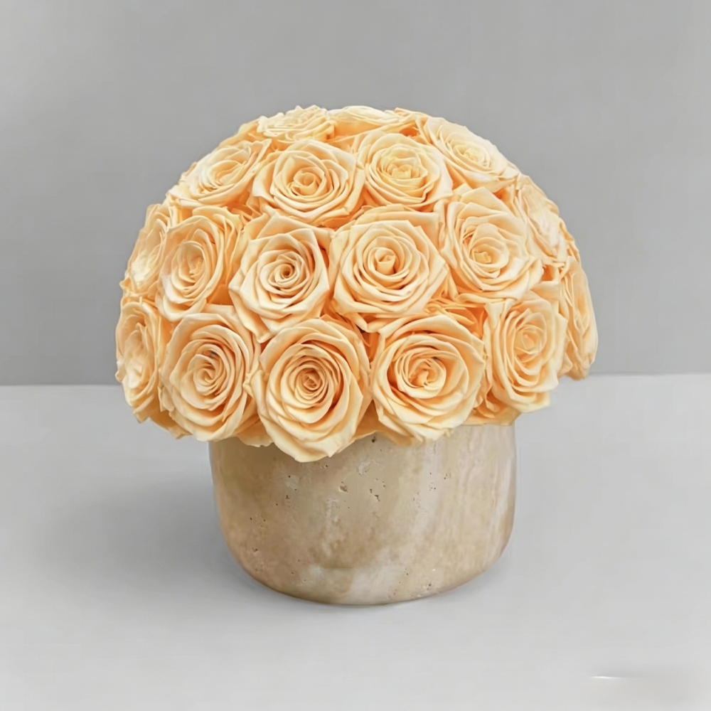 Premium Preserved Roses Yellow Champagne Gift Box