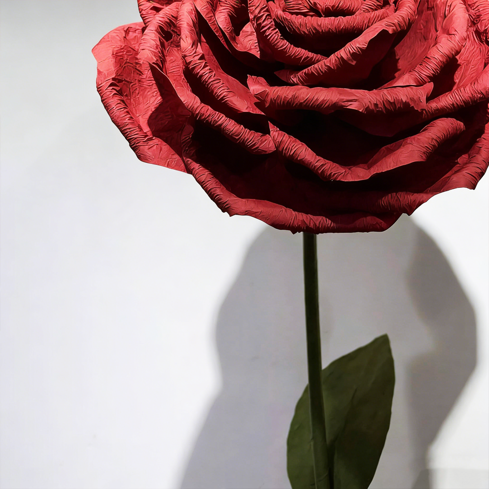 Flowerva Blazing Crimson Rose Premium Flower