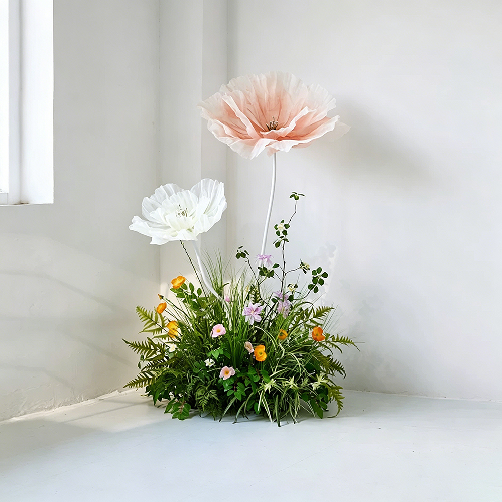 Flowerva Soft Petal Cornerscape Premium Decor