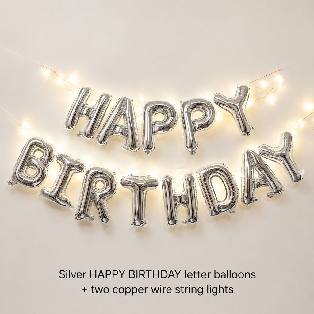 Flowerva Happy Birthday Letter Foil Balloons Party Decorations
