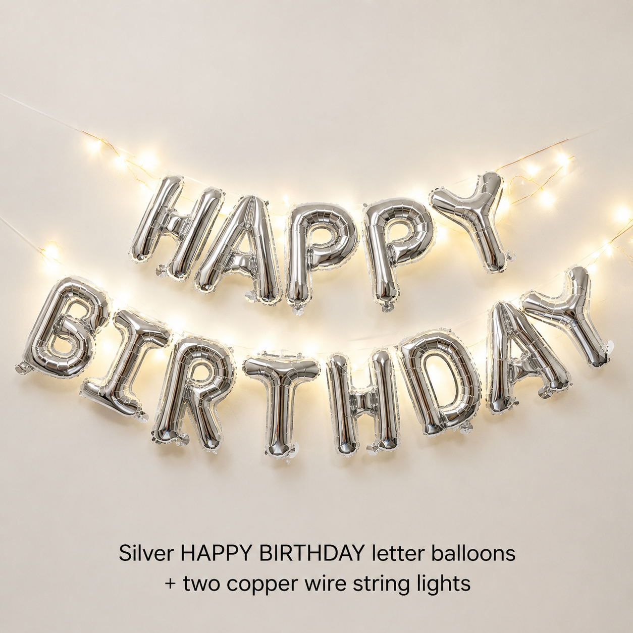 Flowerva Happy Birthday Letter Foil Balloons Party Decorations