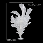 Flowerva White Serenity Floral Heart Sheer Texture Table Flower