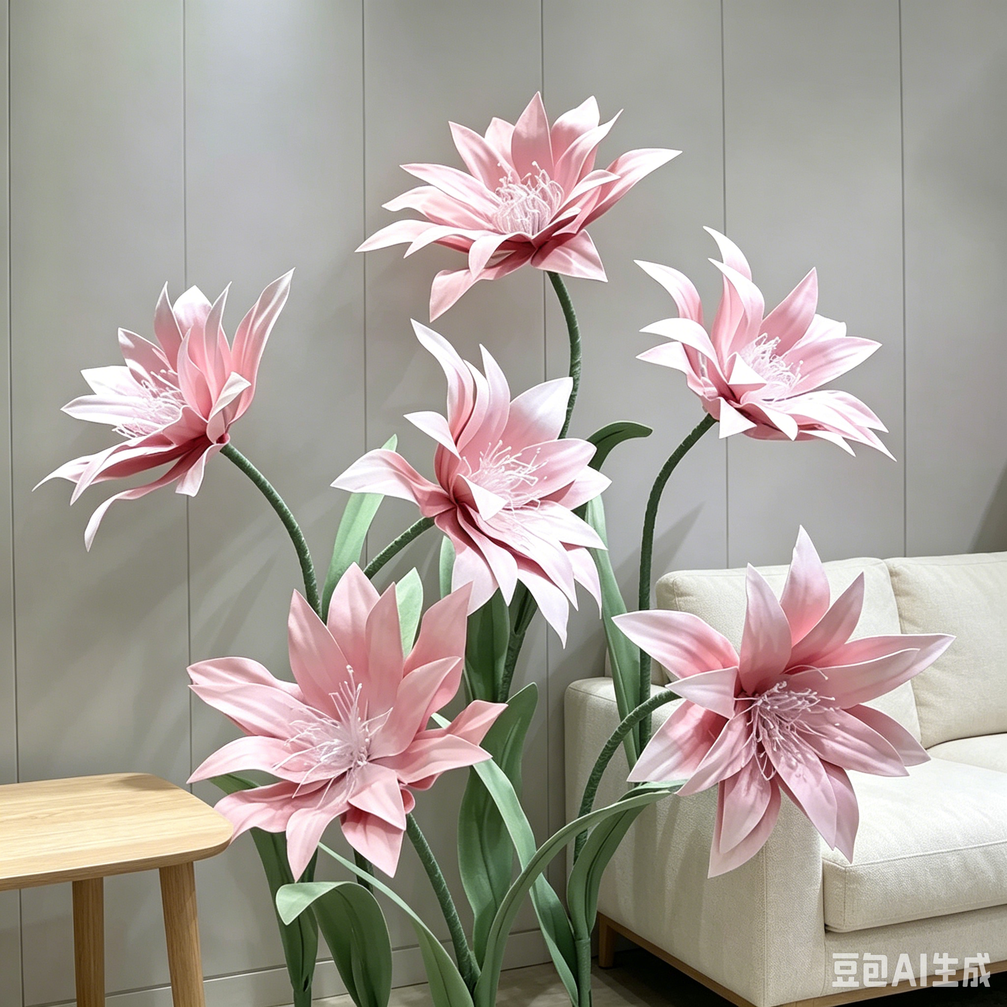 Flowerva Blush Night Bloom Premium Decor