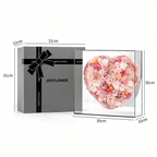 Flowerva Mirrored Heart Bloom Keepsake Box Premium Decor