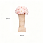 Flowerva Premium Blush Pink Roman Travertine Rose Gift Box