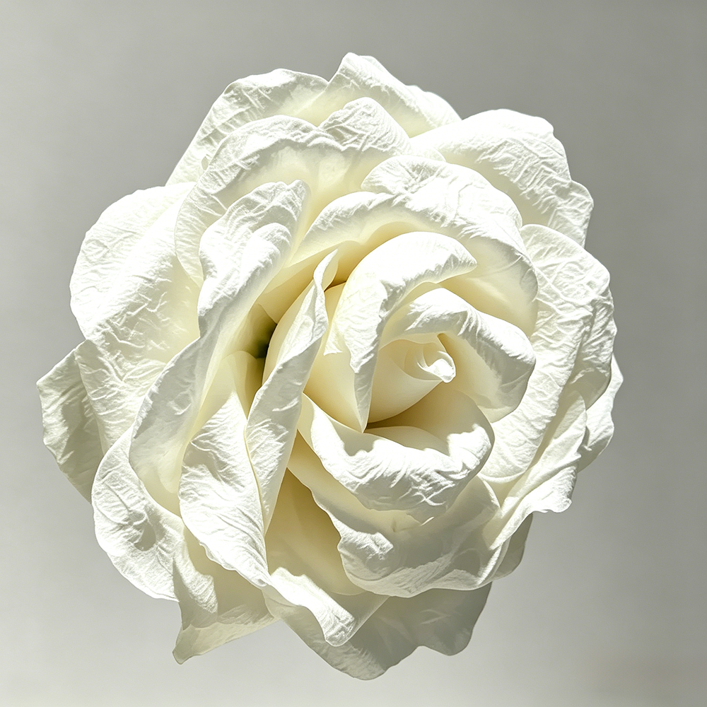 Flowerva White Rose Chroma Cluster Premium Decor