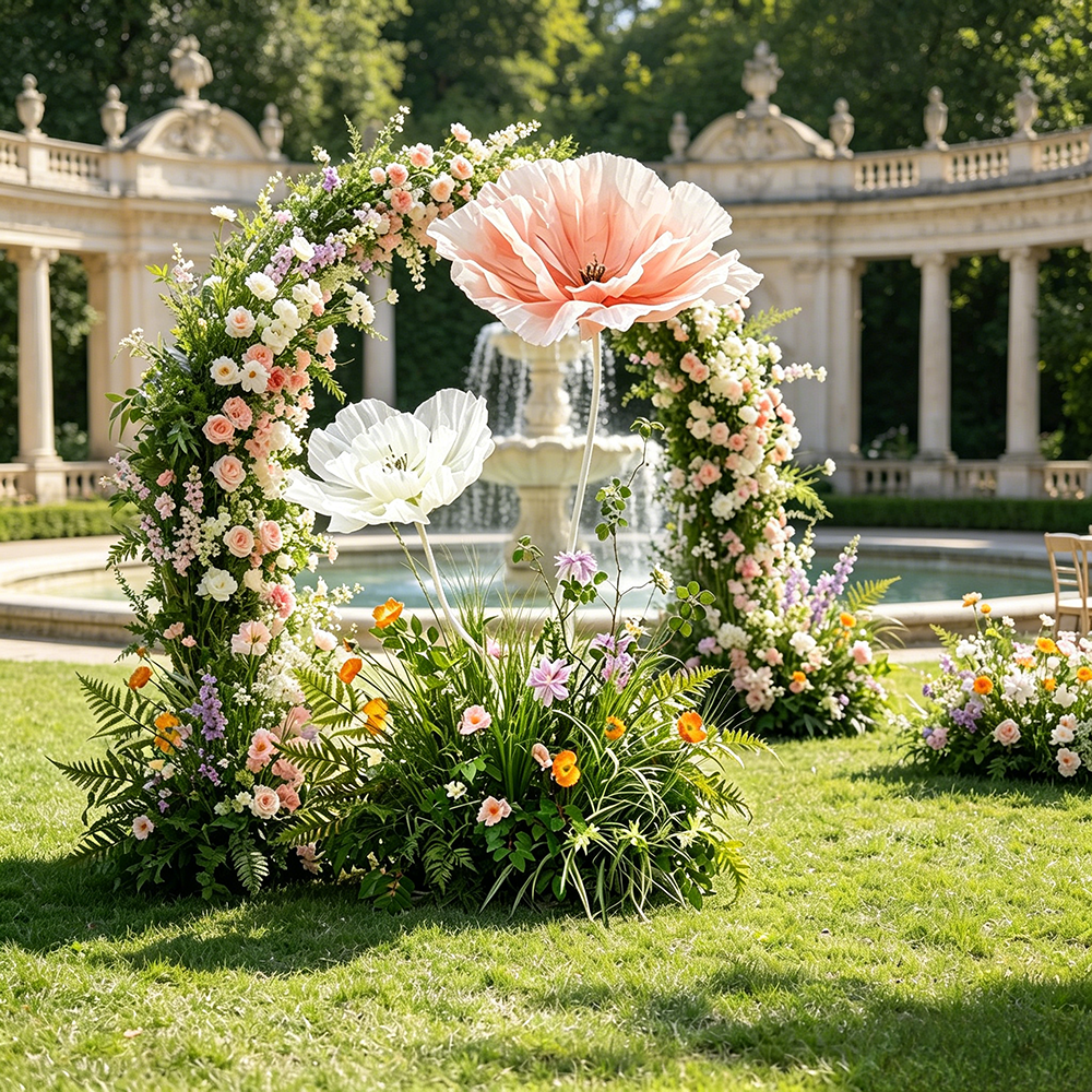 Flowerva Soft Petal Cornerscape Premium Decor
