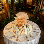 Flowerva Champagne Aura Pleat Table Flower