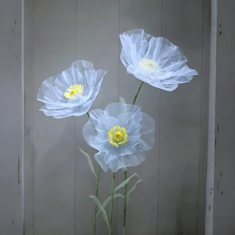 Flowerva Sheer Petal Sculpture Premium Decor