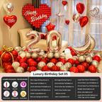 Flowerva Birthday Party Balloon Set Atmosphere Scene Decoration