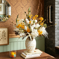 Flowerva Rustic Everlasting Vase Arrangement Premium Decor
