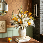Flowerva Rustic Everlasting Vase Arrangement Premium Decor
