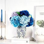 Flowerva Hydrangea Vase Arrangement Premium Decor