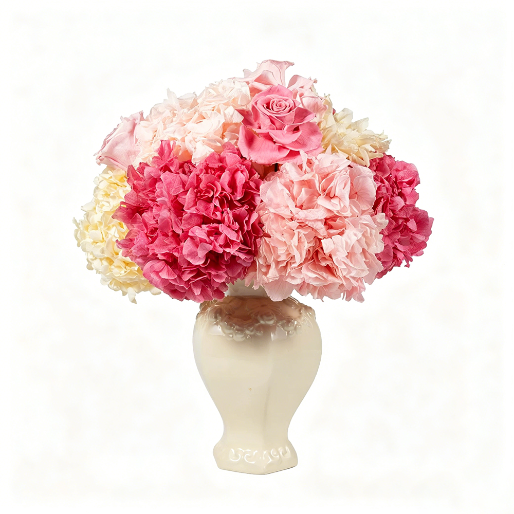 Flowerva Opulent Rose Vase Arrangement Premium Decor