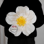 Flowerva Sheer Fabric White Daisy Decor