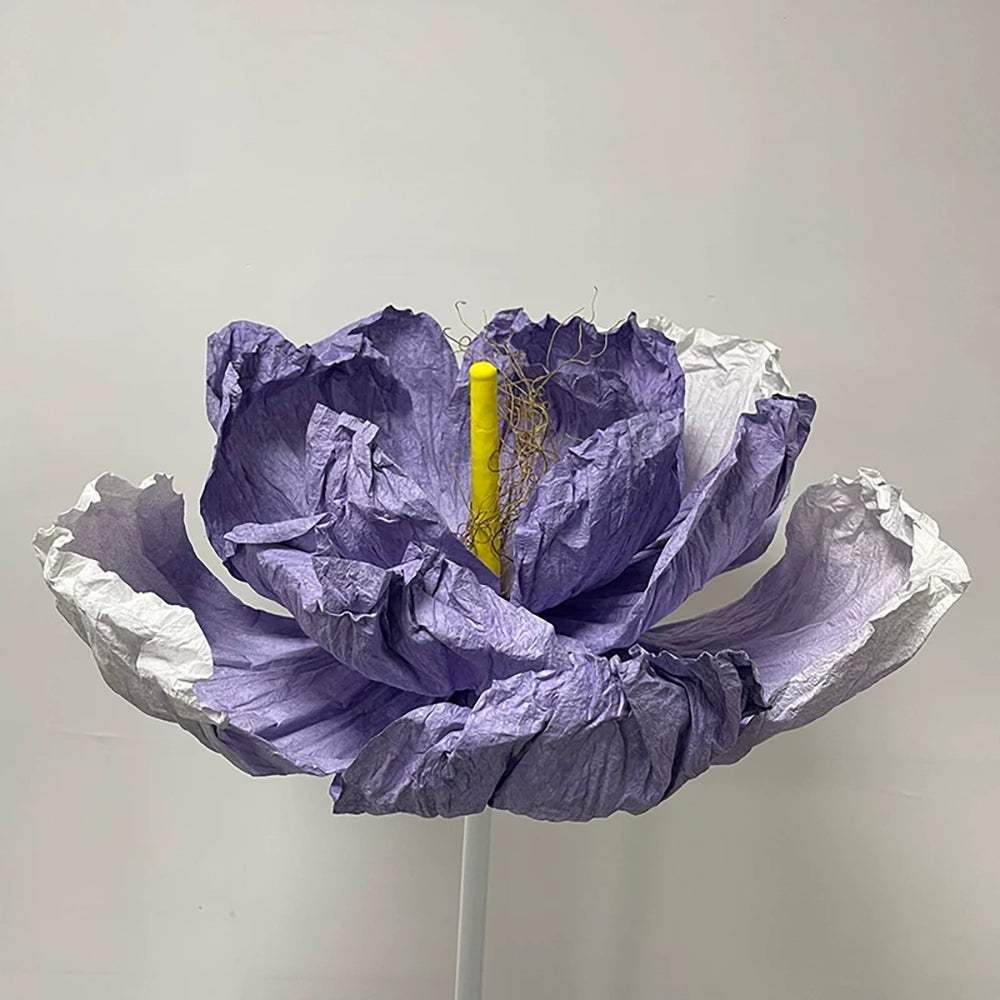 Flowerva Purple Crinkle Contour Premium Decor
