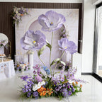 Flowerva Luxe Couture Ruffled Poppy Purple Art Installation