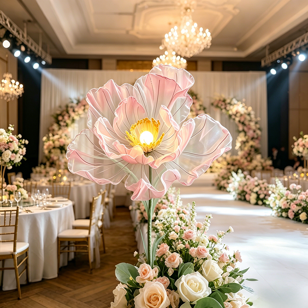 Flowerva Luminous Veil Blooms Premium Decor