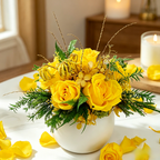 Flowerva Full-Bloom Compact Arrangement Premium Decor