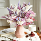 Flowerva Textured Everlasting Vase Arrangement Premium Decor
