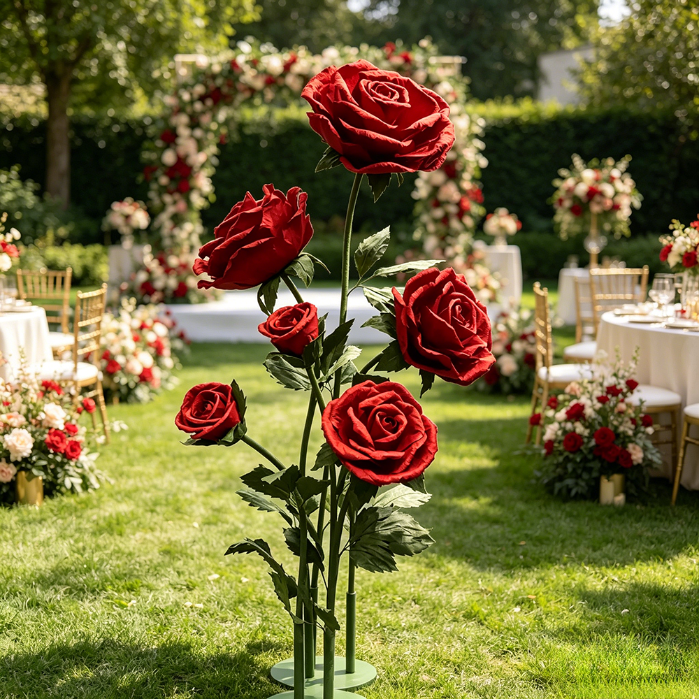 Flowerva Ruby Veil Stand Premium Decor