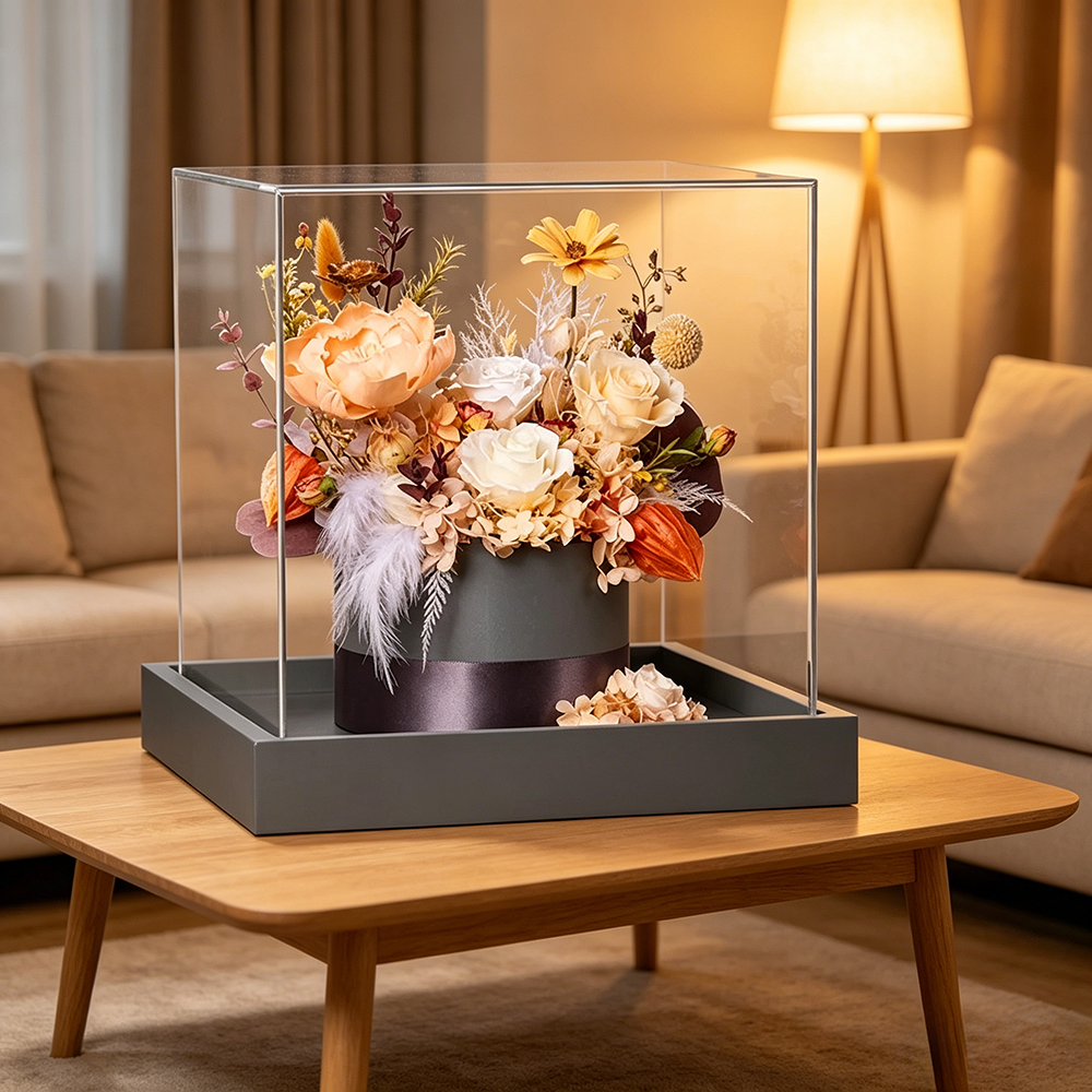 Flowerva Blush & Ivory Neutral-Tone Display Premium Decor