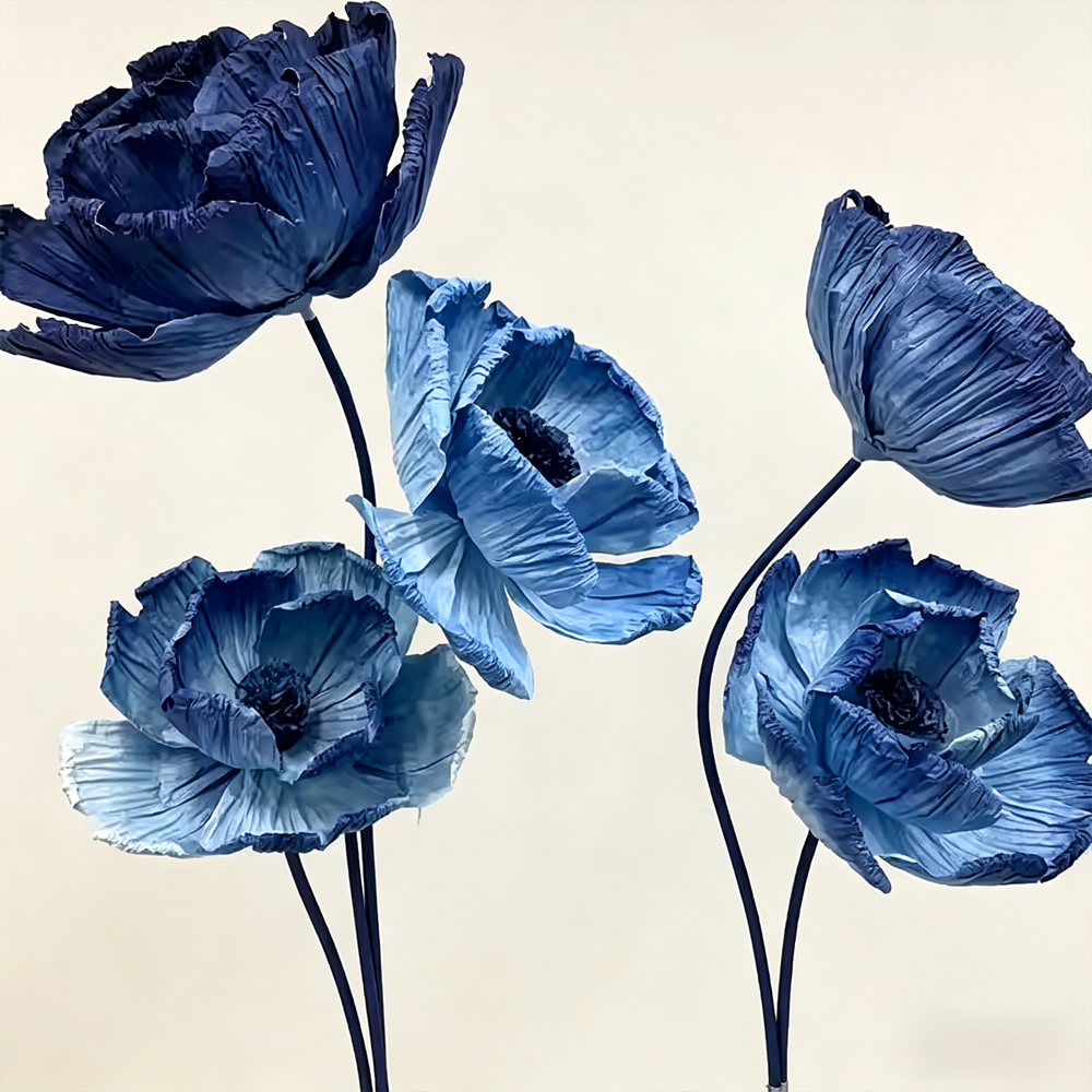 Flowerva Artisan Blue Poppy Wedding Decoration