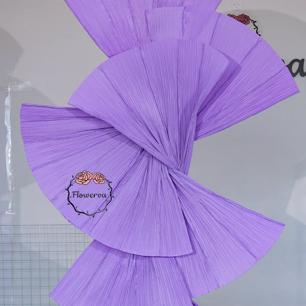 Flowerva Retro Purple Fan Shaped Wedding Decoration