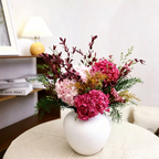 Flowerva Voluminous Hydrangea Vase Arrangement Premium Decor